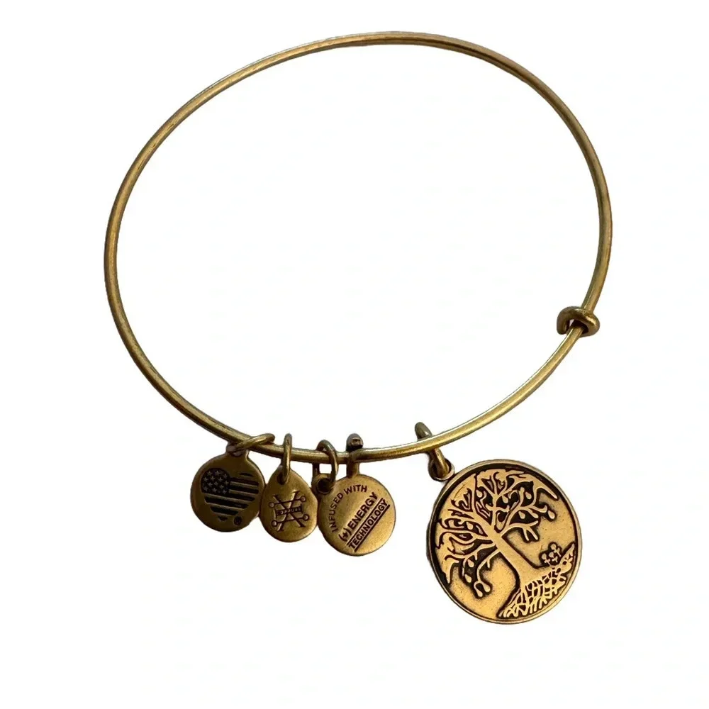 Alex and Ani Gold Bangle Bracelet - Family Tree - Picture 2 of 4